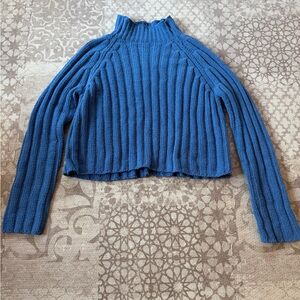American Eagle Blue Turtleneck Sweater